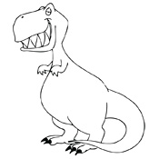 Kleurplaat Dinosaurus T-Rex : Kids-n-fun.com | 18 coloring pages of Dinosaurs - Coloring pages dinosaurs kleurplaat printable t rex and triceratops.